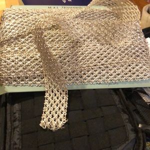 M & J Trimming Co NY NY metallic silver trim 16 yards by 1-5/8”